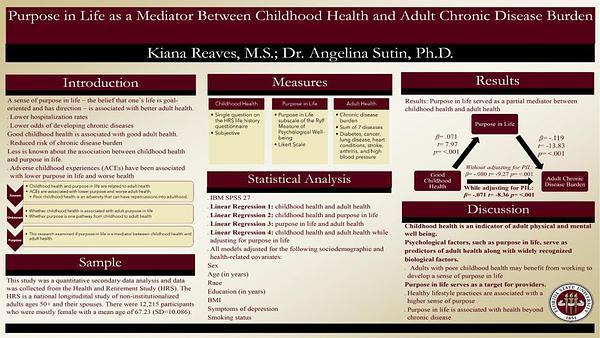 Purpose in Life as a Mediator Between Childhood Health and Adult Chronic Disease Burden