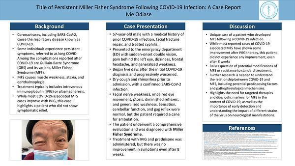 Title of Persistent Miller Fisher Syndrome Following COVID-19 Infection: A Case Report