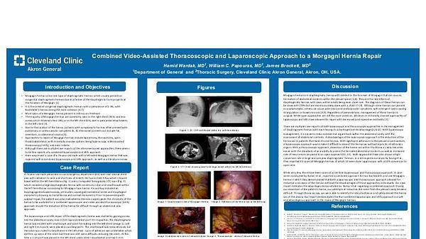 Combined Video-Assisted Thoracoscopic and Laparoscopic Approach to a Morgagni Hernia Repair
