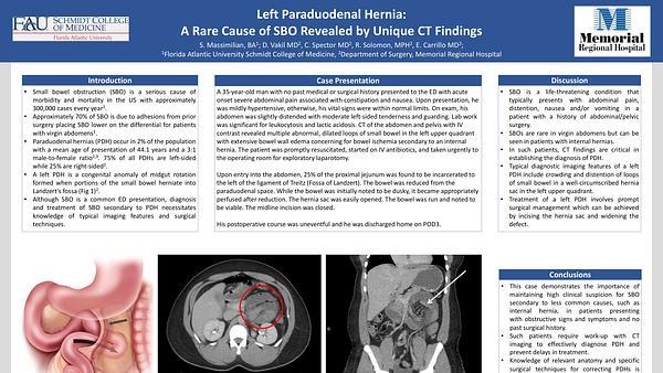 Left Paraduodenal Hernia: A Rare Diagnosis in a Common ED Presentation