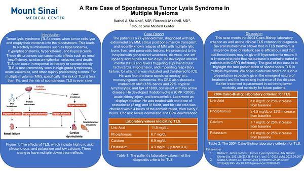 A Rare Case of Spontaneous Tumor Lysis Syndrome in Multiple Myeloma