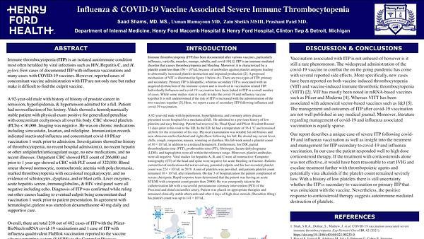 Influenza & COVID-19 Vaccine Associated Severe Immune Thrombocytopenia