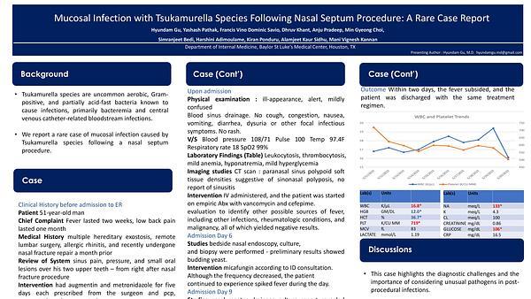 Mucosal Infection with Tsukamurella Species Following Nasal Septum Procedure: A Rare Case Report