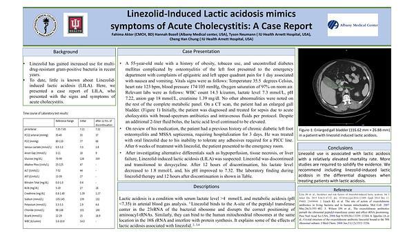 Linezolid-Induced Lactic acidosis mimics symptoms of Acute Cholecystitis: A Case Report
