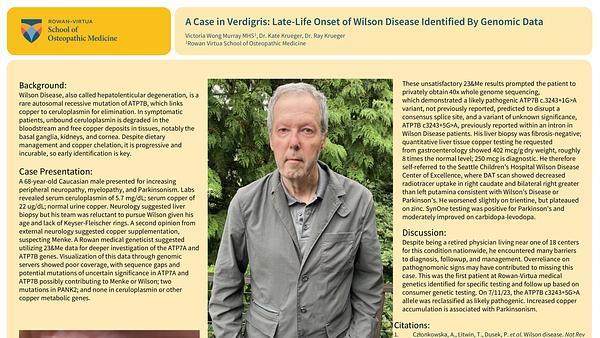 A Case in Verdigris: Late-Life Onset of Wilson Disease Identified by Genomic Data