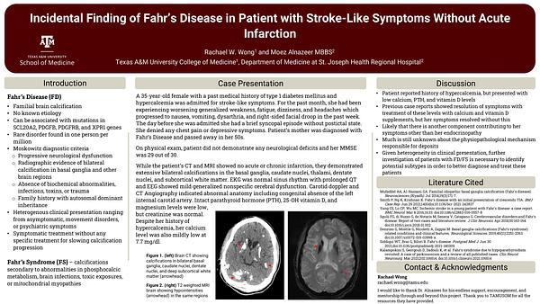 Incidental Finding of Fahr’s Disease in Patient with Stroke-Like Symptoms Without Acute Infarction