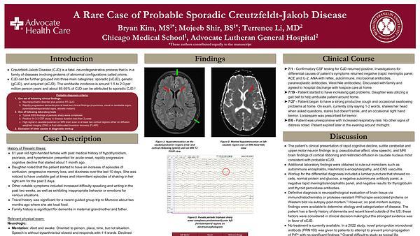 A Rare Case of Probable Sporadic Creutzfeldt-Jakob Disease