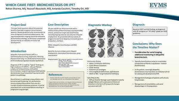 Which Came First: Bronchiectasis or IPF?
