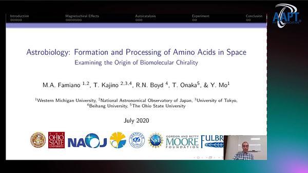 Astrobiology: Formation and Processing of Amino Acids in Space