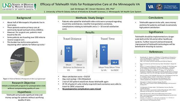 Efficacy of Telehealth for Postoperative Visits at the Minneapolis VA