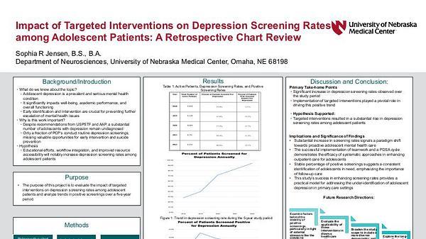 Impact of Targeted Interventions on Depression Screening Rates among Adolescent Patients: A Retrospective Chart Review