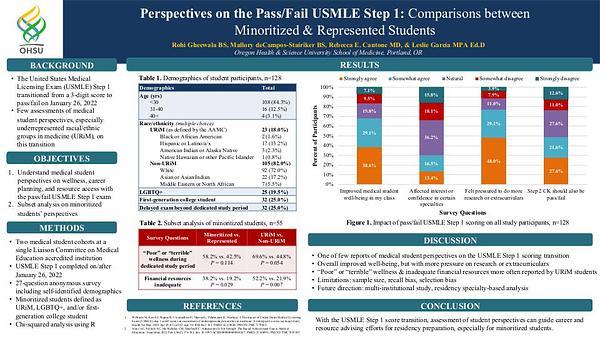 Perspectives on the Pass/Fail USMLE Step 1: Comparisons between Minoritized & Represented Students
