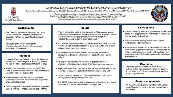 Use of Virtual Supervision in Graduate Medical Education: A Systematic Review