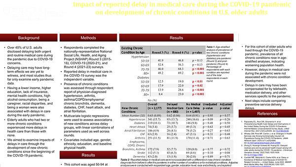 Impact of reported delay in medical care during the COVID-19 pandemic on development of chronic conditions in U.S. older adults