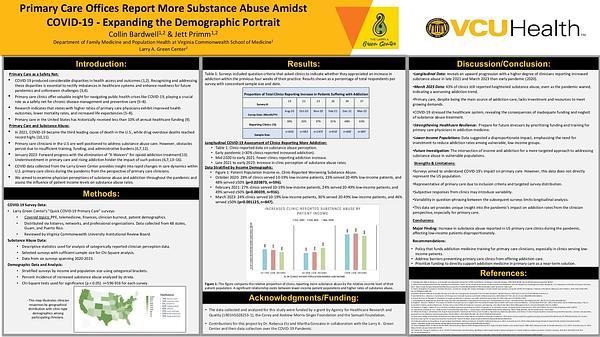 Primary Care Offices Report More Substance Abuse Amidst COVID-19 - Expanding the Demographic Portrait