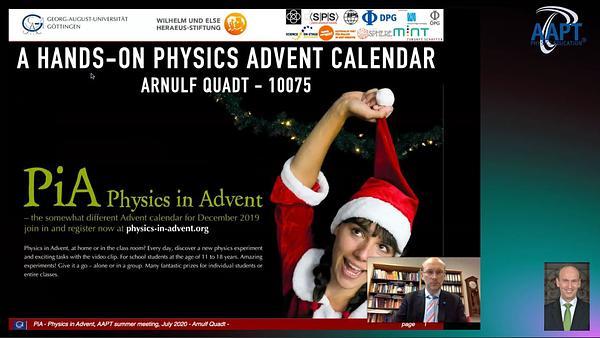 PiA - Physics in Advent, a hands-on physics advent calendar