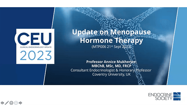 Update on Menopause Hormone Therapy