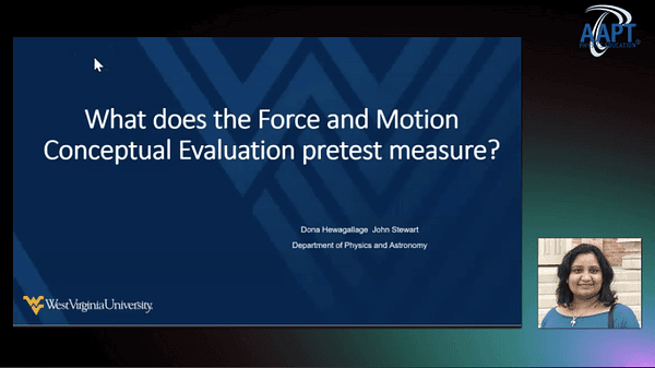 What does the Force and Motion Conceptual Evaluation pretest measure?