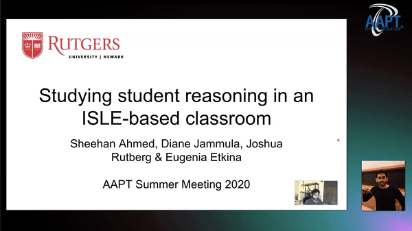 Studying student reasoning in an ISLE-based classroom