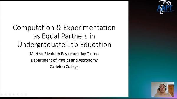 Computation and Experimentation as Equal Partners in Undergraduate Lab Education