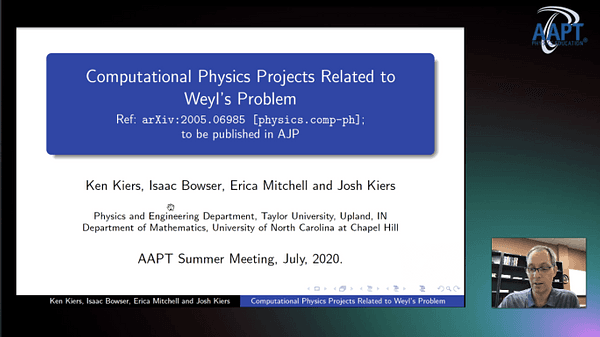 Computational Physics Projects Related to Weyl’s Problem