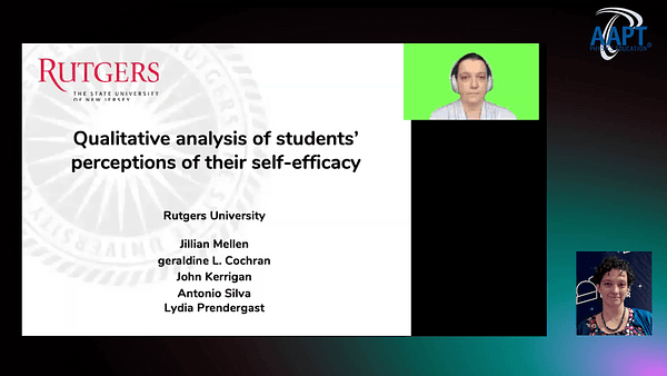 Qualitative analysis of students' perceptions of their self-efficacy