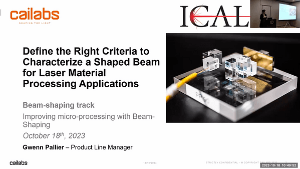 Defining the Right Criteria to Characterize a Shaped Beam for Laser Material Processing Applications