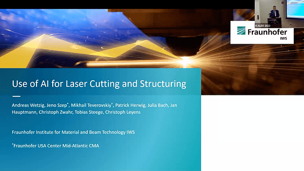 Use of AI for Laser Cutting and Structuring