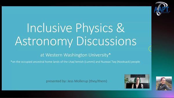 Inclusive Physics & Astronomy Discussions at Western Washington University