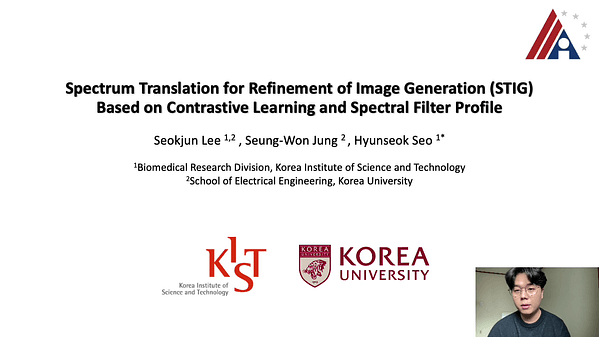 Spectrum Translation for Refinement of Image Generation (STIG) Based on Contrastive Learning and Spectral Filter Profile | VIDEO