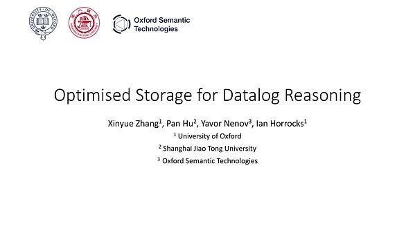 Optimised Storage for Datalog Reasoning
