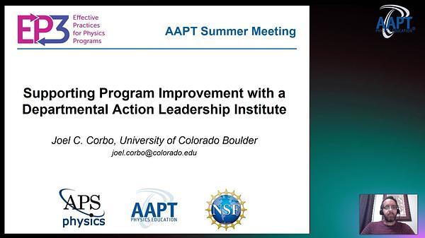 Supporting Program Improvement with a Departmental Action Leadership Institute