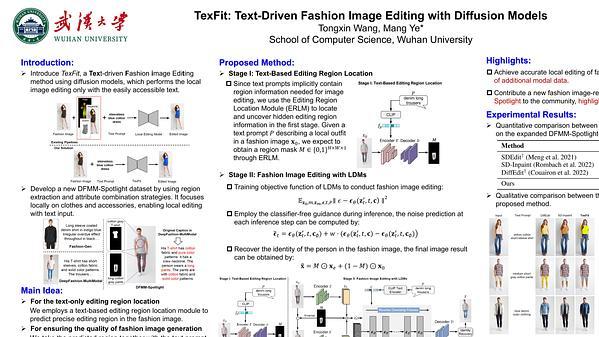 TexFit: Text-Driven Fashion Image Editing with Diffusion Models