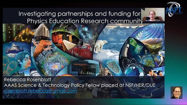 Investigating partnerships and funding for the Physics Education Research community