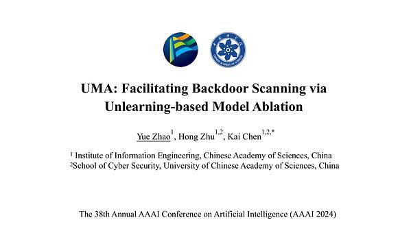 UMA: Facilitating Backdoor Scanning via Unlearning-Based Model Ablation