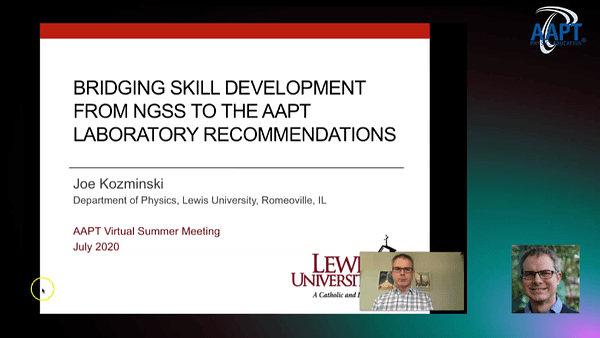 Bridging Skill Development from NGSS to the AAPT Laboratory Recommendations
