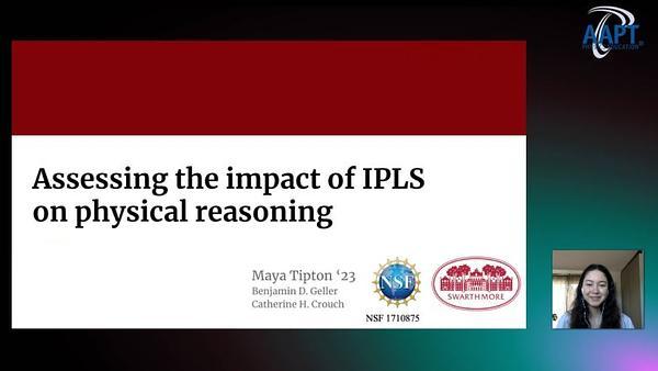 Assessing the impact of IPLS on physical reasoning