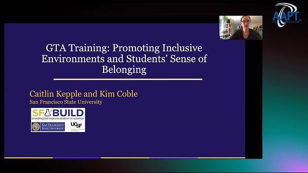 GTA Training: Promoting Inclusive Environments and Students’ Sense of Belonging