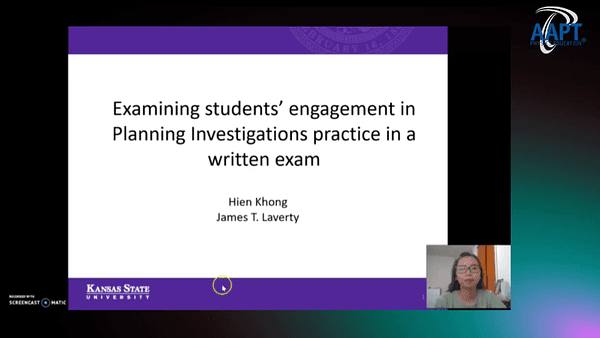 Examining students' engagement in Planning Investigations practice in a written exam