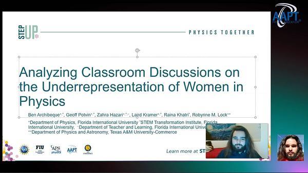 Analyzing Classroom Discussions on the Underrepresentation of Women in Physics